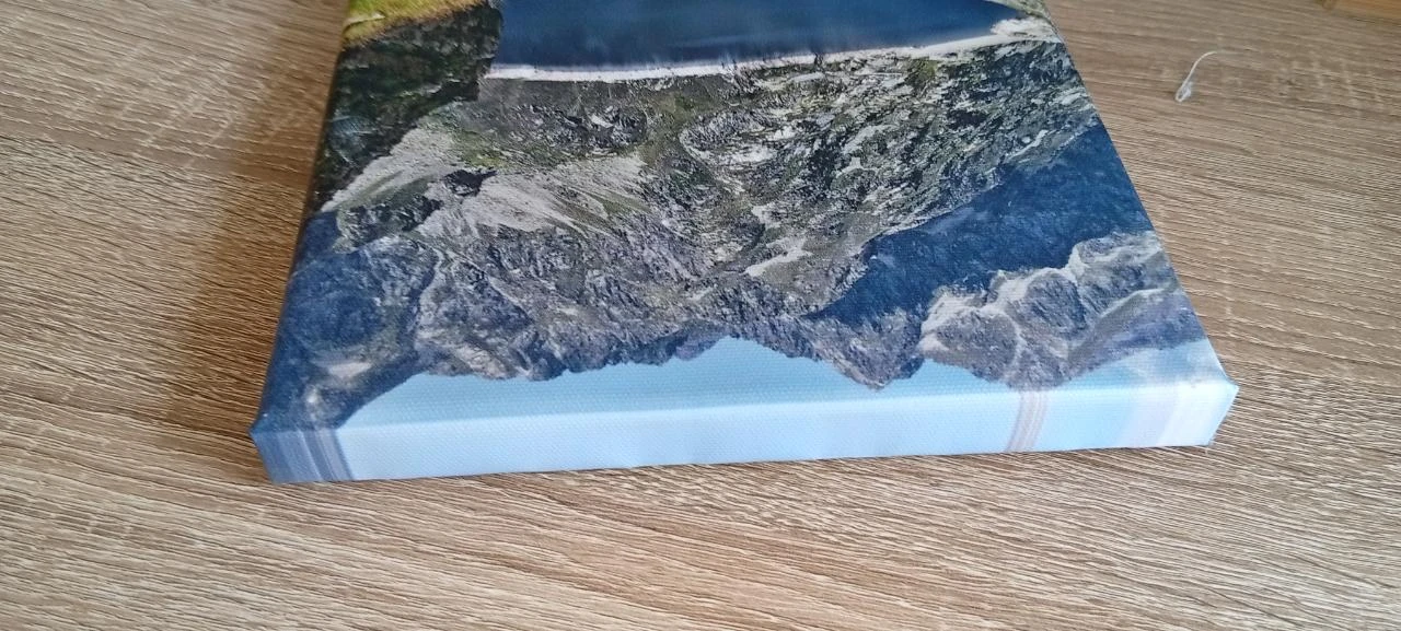 🌿 Un pedazo de los Pirineos en tu casa – Tela Foto Lago de Artouste 20x20 cm – photo 6